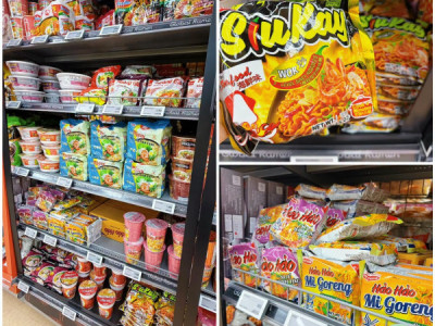 Vũ trụ mì Việt Nam tại 롯데마트  Không ngờ có ngày được gặp cả mì Siu Kay????