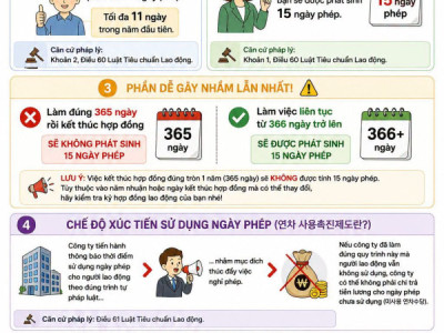 NHIỀU NGƯỜI MẤT 15 NGÀY PHÉP CHỈ VÌ NHẦM 1 NGÀY