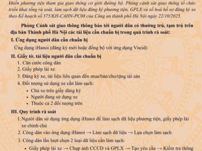 Gần 3.000 hồ sơ dữ liệu đăng ký xe, giấy phép lái xe được người dân cung cấp qua iHanoi