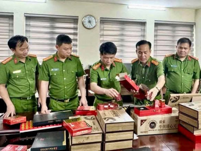Thực phẩm chức năng chống đột quỵ giả được sản xuất tại Việt Nam và gắn mác Hàn Quốc.