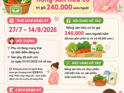 MẸ BẦU VÀ MẸ MỚI SINH ƠI, CÓ QUÀ 240.000 WON ĐÂY